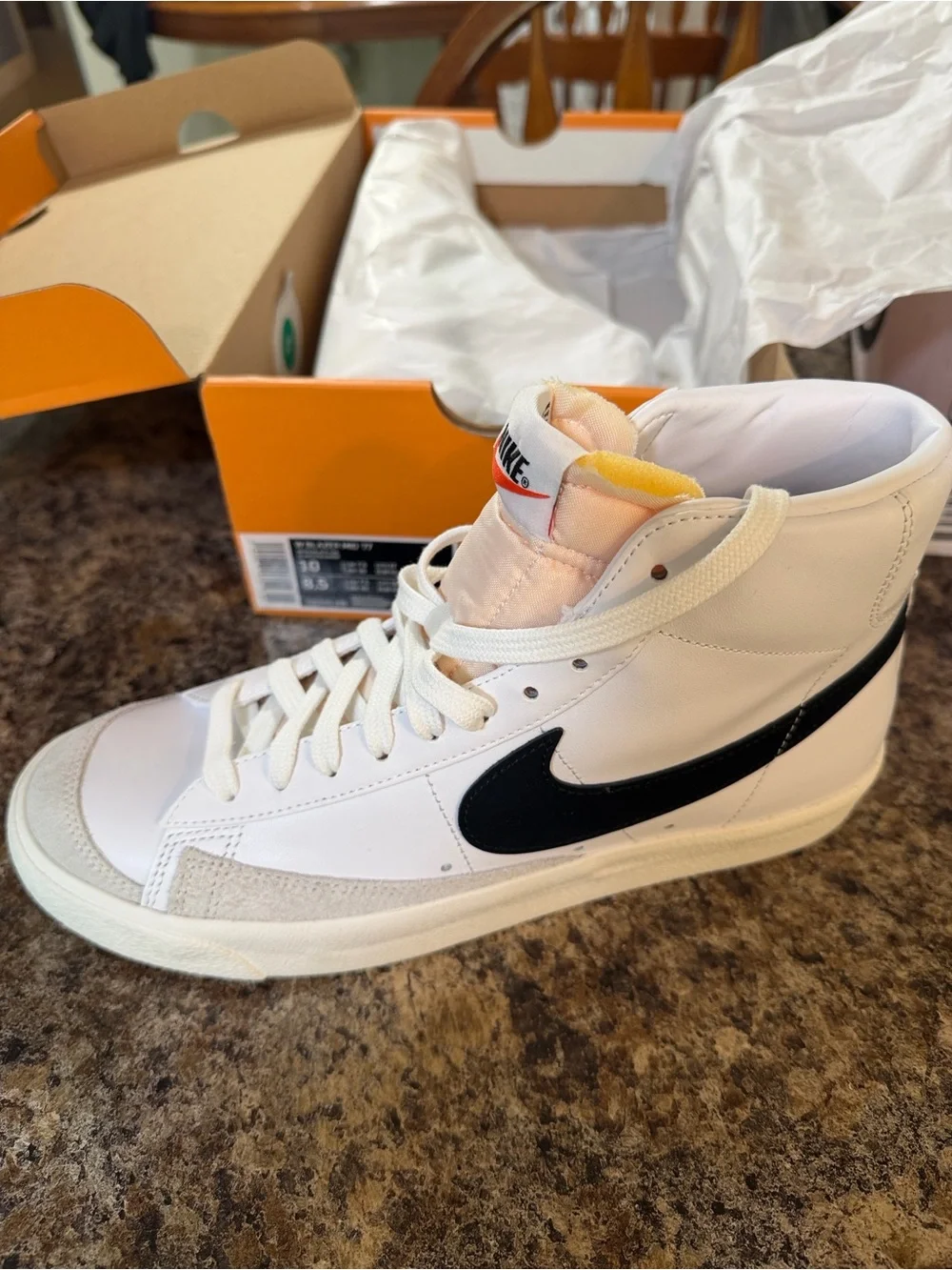 Nike Blazers White and Black Women’s High-Top Sneakers
